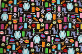 Disney&Pixar Monsters Inc Licensed Fabric printed in Korea by the Half Yard